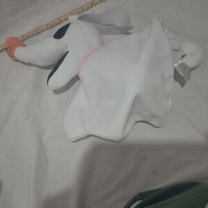 Disney White Plush Character with Pink Accent and Orange Beak